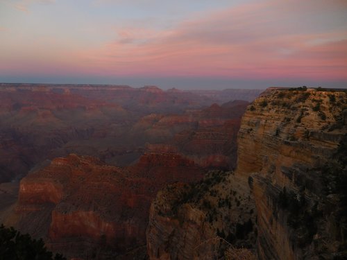 sunset  grand canyon  canyon