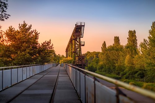 sunset  landschaftspark  duisburg