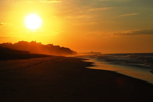 sunset  beach  sky