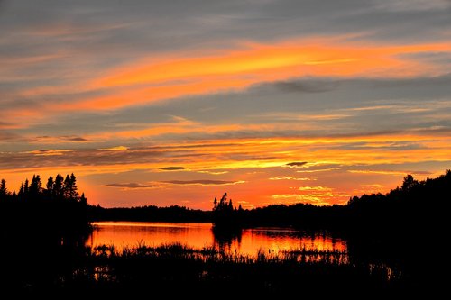 sunset  twilight  landscape