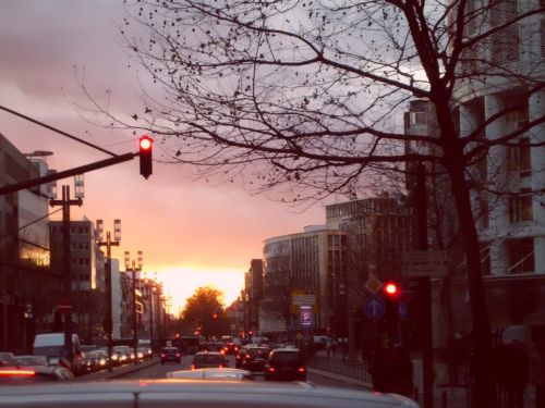 sunset street cars