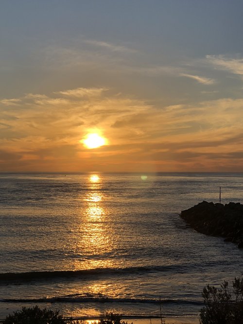 sunset  coastline  scenery