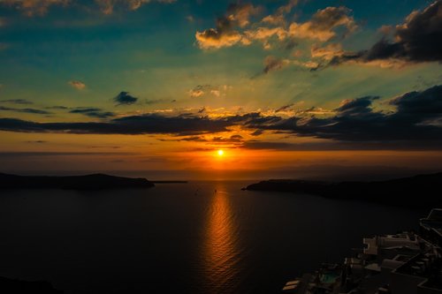sunset  sky  greece