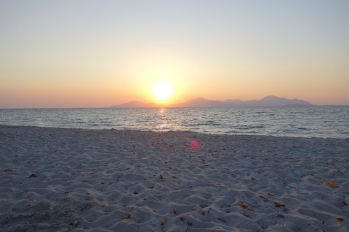 sunset  greece  sea