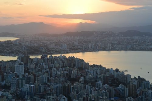 sunset brazil city