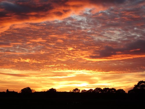 sunset  evening sky  clouds