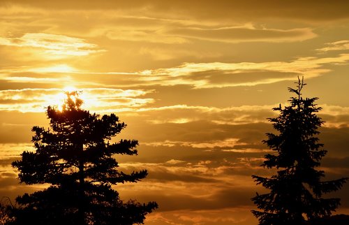 sunset  abendstimmung  sky