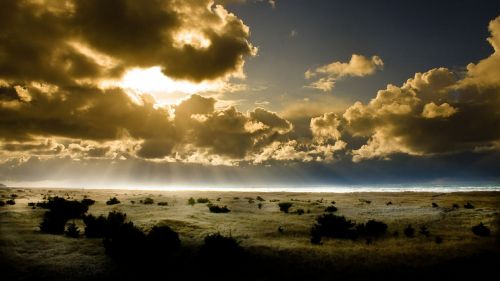 sunset sky in the evening