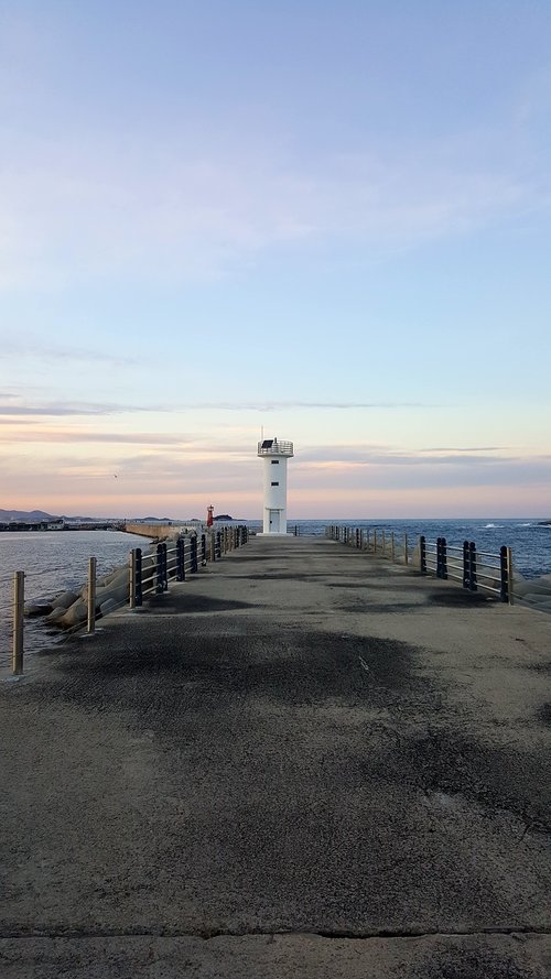 sunset  lighthouse  sky