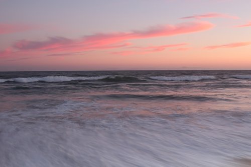 sunset  water  tide