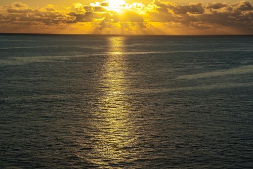 sunset  sea  cloud