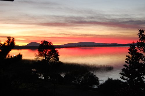 sunset  laguna  uruguay