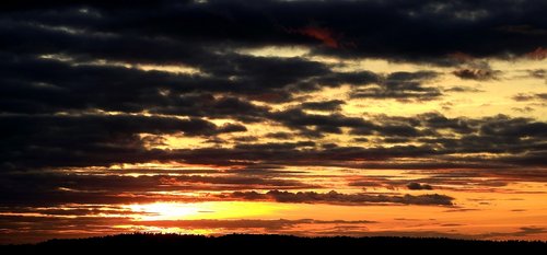 sunset  sky  clouds