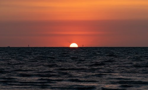 sunset  landscape  north sea