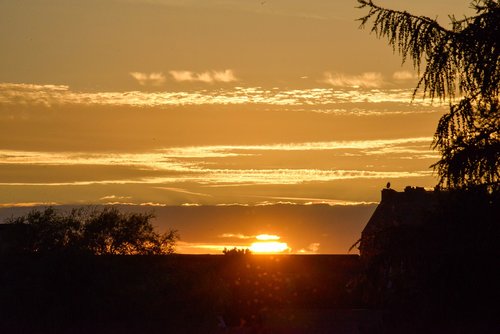 sunset  twilight  landscape