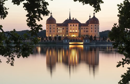 sunset  water  dresden