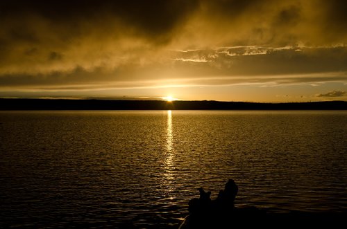 sunset  jenny lake  evening