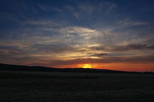 sunset  sky  twilight