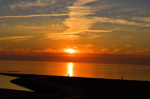 sunset  meldorf  port