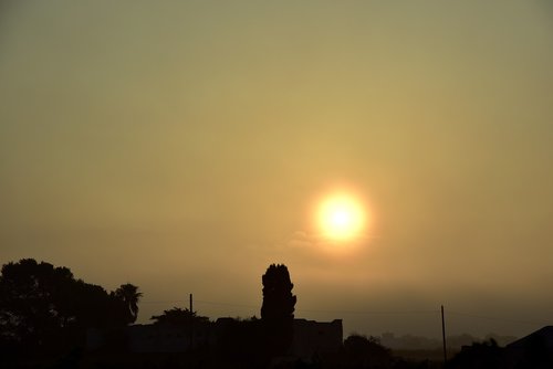 sunset  mediterranean  village