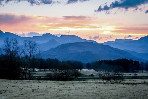 sunset  nature  landscape