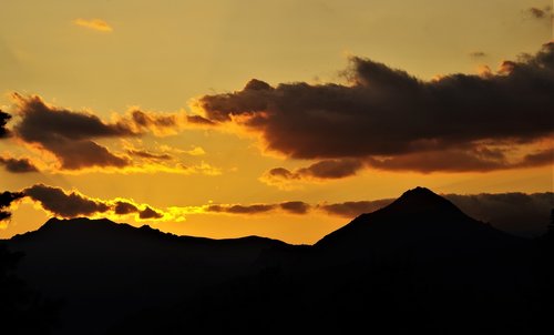 sunset  sky  clouds