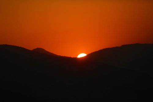 sunset  nature  mountains