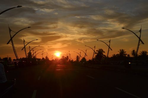 sunset clouds sky