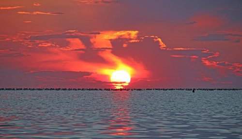 sunset  adriatic sea  mediterranean