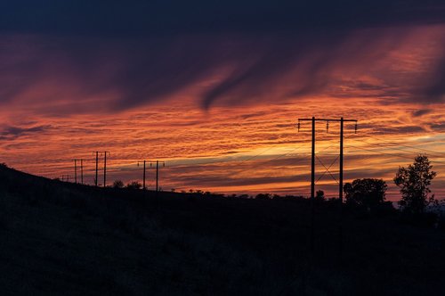 sunset  sky  silhouette