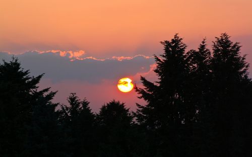 sunset afterglow clouds