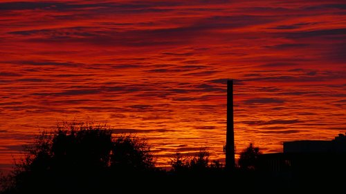 sunset  poland  nature