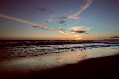 sunset  beach  guaruja