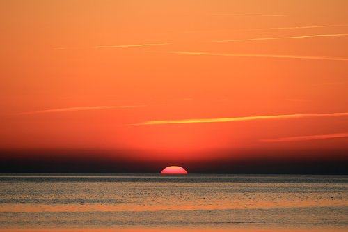 sunset  sea  adriatic sea