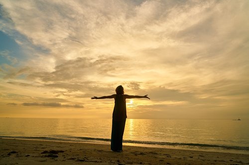 sunset  woman  model