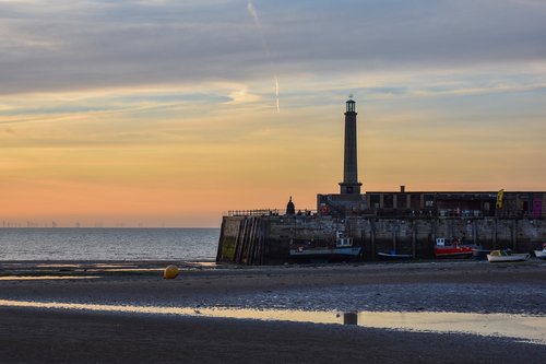 sunset  beach  lighthouse