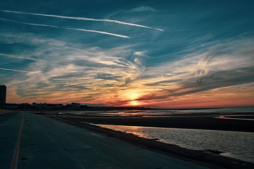 sunset  beach  lighthouse