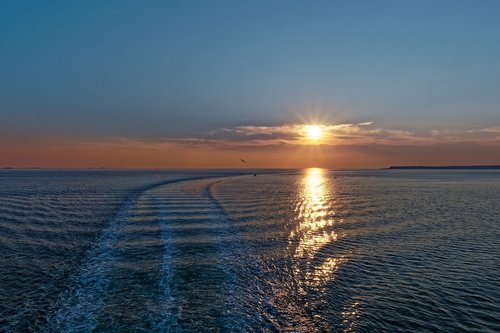 sunset  föhr  north sea