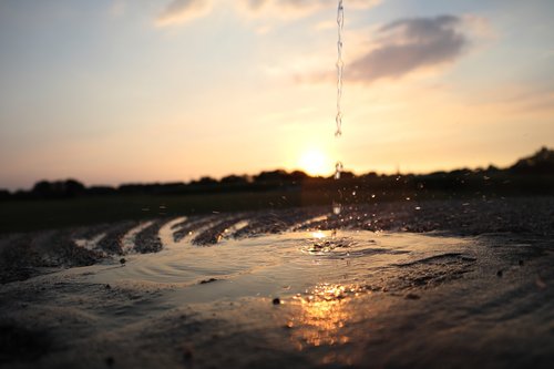 sunset  water  sky