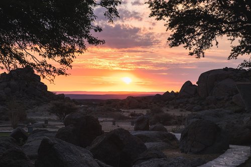 sunset  twilight  landscape