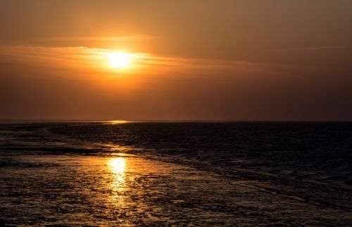 sunset ocean beach