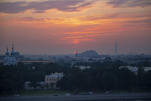 sunset  sky  city