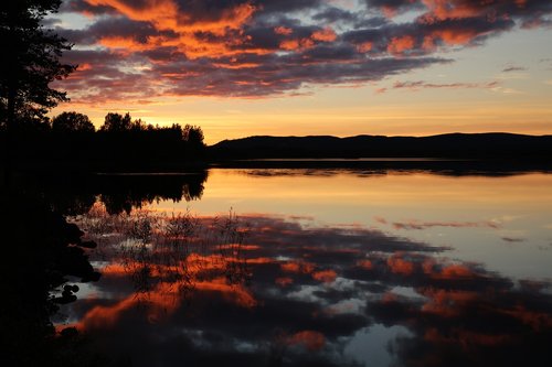 sunset  lapland  njallejaur