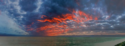 sunset  colorful  ocean