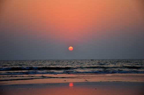 sunset  beach  sea