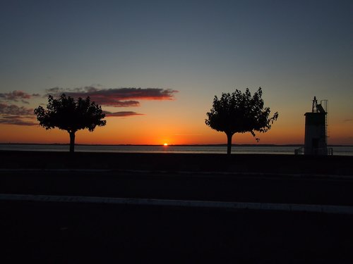 sunset  normandy  france