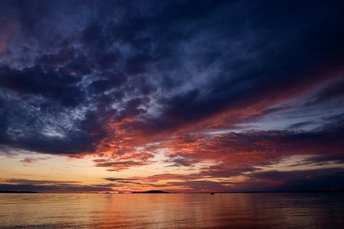 sunset  sea  seascape