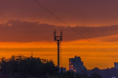 sunset orange evening