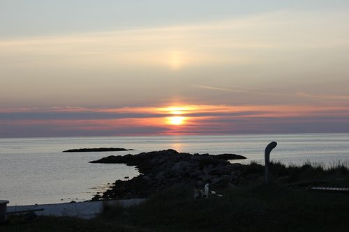 sunset  arctic circle  lofoten