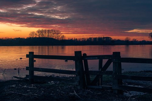 sunset  landscape  water